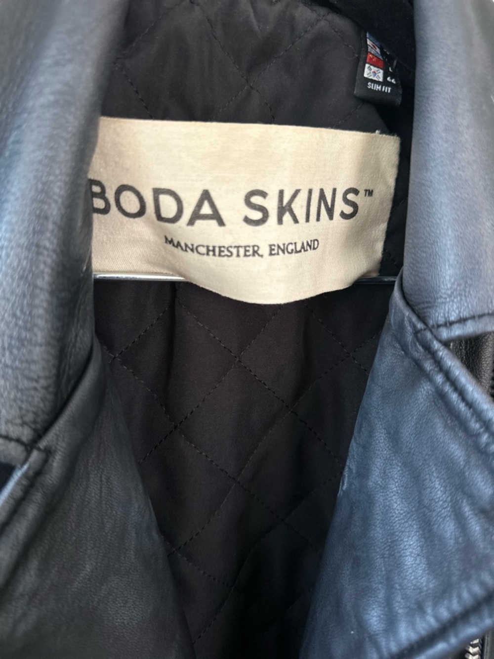 BODA SKINS Women's Black Quilted Leather Biker Jacket - Picture 3 of 7